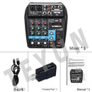 TEYUN Customized Professional 8 6 4 Channel Professional Portable Digital Mixer Mobile Phone Live Computer Recording Audio Mixer