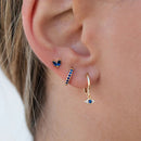 Luxury Zircon Evil Eye Hoop Earring Set For Women Stainelss Steel Turkish Devil's Eye Huggie Earring Aesthetic Jewelry arete