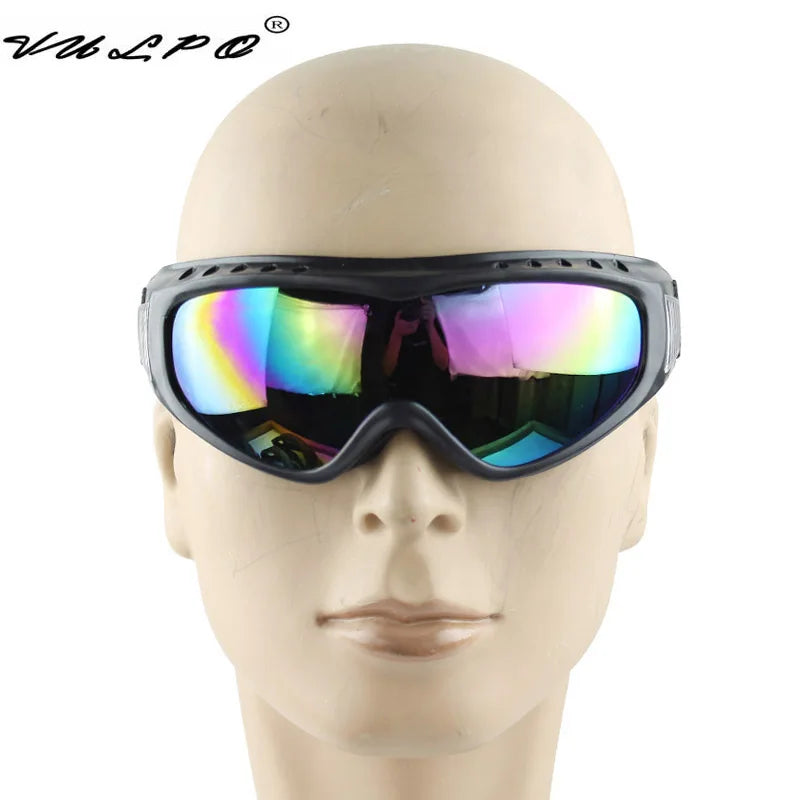 VULPO Outdoor Sports Ski Goggles Windproof Anti-fog Dustproof Goggles UV Protection Sports Ski Glasses Snowboard Skate Goggles