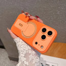 For iPhone 17 Pro Max 16 Luxury Magsafe Magnetic Holder Stand Matte Phone Case For iPhone 15 14 Plus 13 Lens Protective Cover