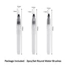 3/6Peices Refillable Paint Brush Water Color Brush Soft Watercolor Brush Ink Pen for Painting Calligraph Drawing Art Supplies
