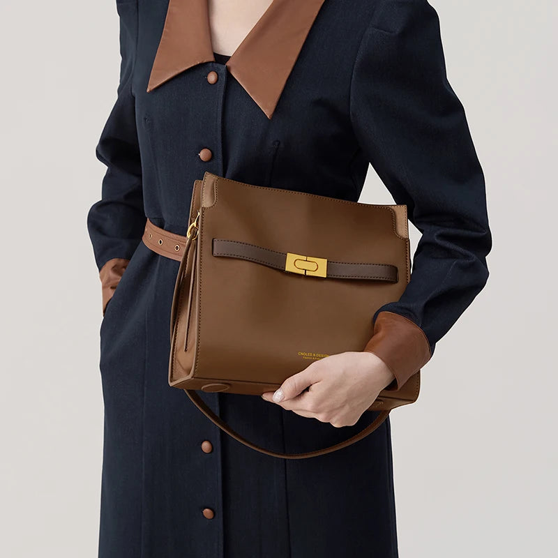 Cnoles Brand Female Shoulder Bag Bucket Tote Bags Women's 2023 Trend Luxury Ladies Crossbody Messenger Bag