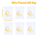 6pcs Eid Mubarak Bags Black Velvet Gift Kareem Ramadan Candy Bags Muslim Islamic Home Family Party Decorations Eid al-Fitr 2025