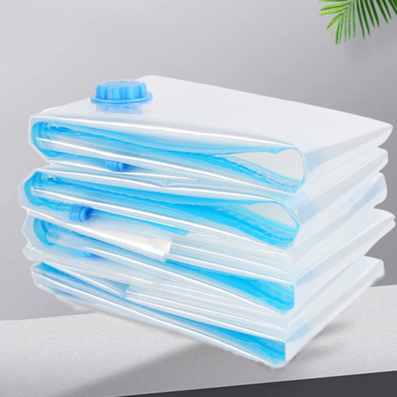 6/12PCS Hanging Vacuum Storage Bags Space-saving Compression Storage Bag with Hand Pump for Blankets Clothes Quilt Vacuum Pack