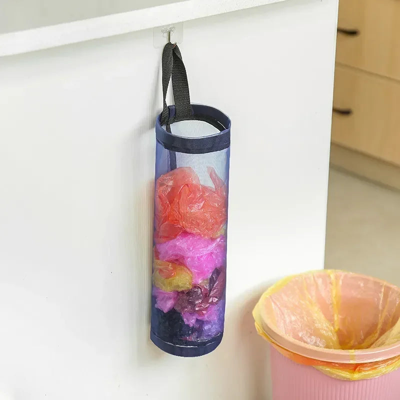 NEW Kitchen Grocery Bag Home Holder Wall Mount Plastic Bag Holder Dispenser Hanging Storage Trash Garbage Bag Garbage Organizer