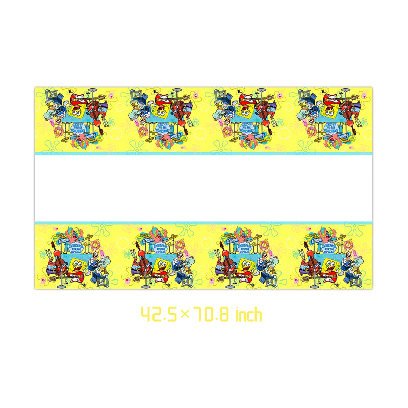 Cartoon Yellow Sponge-Bob Theme Party Supplies Disposable Tableware Plate Cup Tablecloths Balloons For Kids Birthday Baby Shower