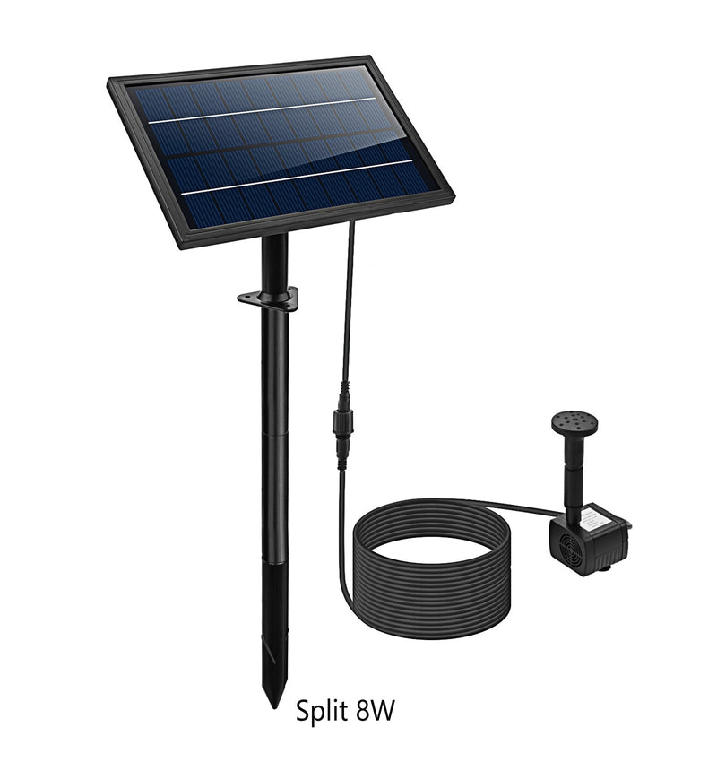 Solar Panel Powered Water Fountain Pool Pond Garden Water Sprinkler Sprayer with Water Pump &amp; 3 Spray Heads