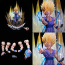 42cm Anime Dragon Ball Figure Super Saiyan Son Gohan PVC Action Figure with Light Effect Collection Desktop Statue Toys Gifts