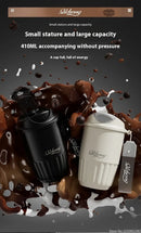 410ml Ceramic Liner Thermos Coffee Cup Double Wall Stainless Steel Vacuum Insulated Thermos For Coffee Thermal Mug Tumbler Gift