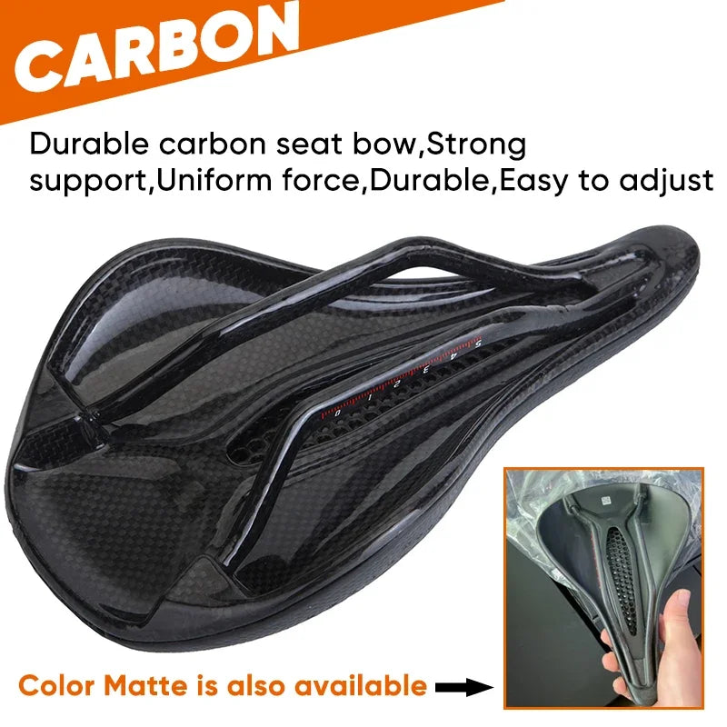 BUCKLOS 3D Printing Bicycle Saddle Carbon Fiber Hollow Design Ultralight Bike Seat Cushion Soft Comfortable 3D-Printed Saddle