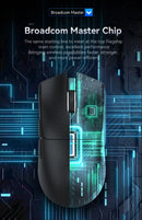 ATTACK SHARK X11 Lightweight Wireless Gaming Mouse with RGB Backlight Charging, Up to 22K DPI, PAW3311 Optical Sensor, HUYU Swit