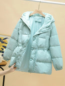 New Women Down Jacket Casual Style Autumn Winter White Duck Down Coats And Parkas Female Outwear