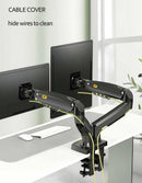 Desktop NB F160 + FP-2 Gas Spring Dual Arm for 17"-27" Monitor Holder + 10"-17" Laptop Support Air Press Mount Stand Load 2-9kg