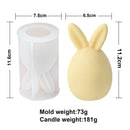 Easter Egg Bunny Silicone Candle Mold 3D Faceless Rabbit Head Aroma Soap Plaster Resin Mould Candle Making Tools Home Decor Gift