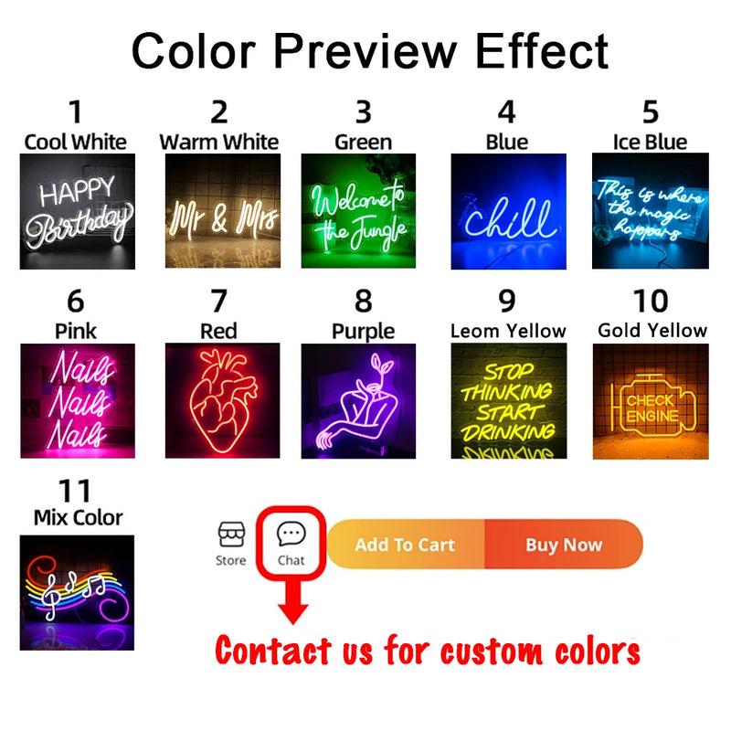 Name Neon Sign Led Dimmable Custom Neon Sign Wedding Birthday Customized Gifts Boy Girl Bedroom Wall Decor Hanging Neon USB 5V