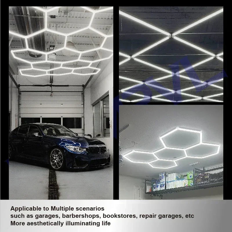 Office Extra Large Workshop LED Light 6500K Car Garage Ceiling Light Shop Light for Car Detailing Gym Supermarket Show Room
