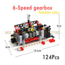 MOC Technology Building Blocks Bricks Power Functions Automotive Speed Gearbox Engine Transmission Machinery DIY Assembling Toys