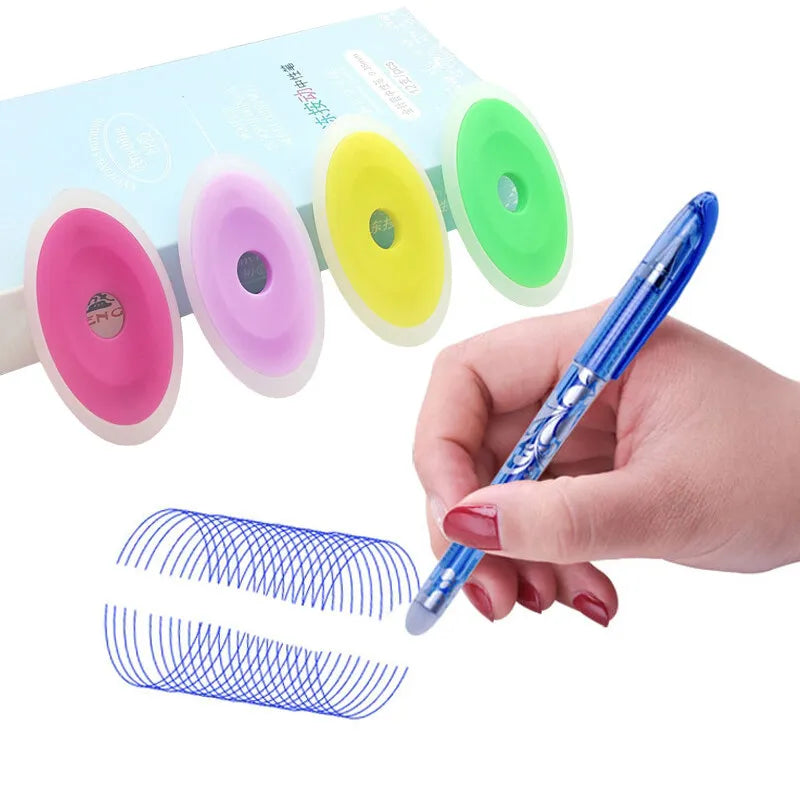 2 Erasable Pens + 20 Refills + 1 Eraser Black & Blue Ink Gel Pen Set 0.5mm Ball Tip Magic Pen with Eraser Writing Stationery