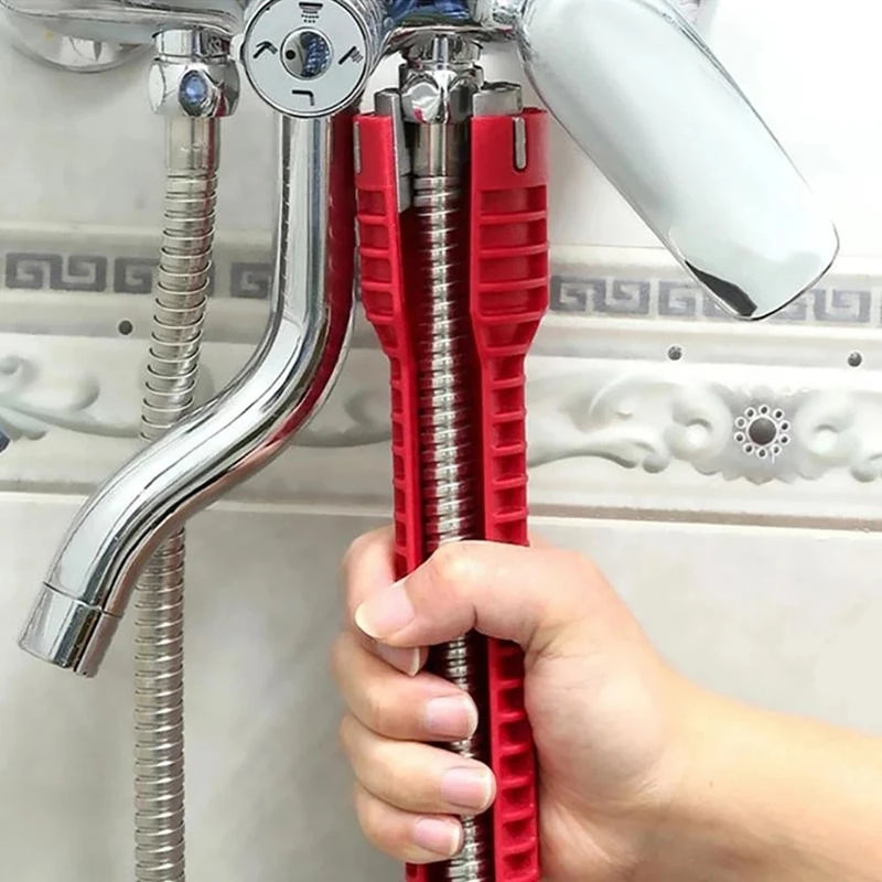 8 in 1 Multifunction Faucet Sink Installer Wrench Plumbing Tool Water Pipe Spanner For Kitchen Bathroom Water Pipe Repair