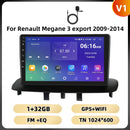 Podofo 8Core 9 ''Car Radio For Renault Megane 3 2009-2014 Multimedia Player Android Auto Carplay BT WIFI 4G Navigation Car Audio