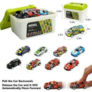 30 Pack Diecast Pull Back Toy Cars with Storage Box Friction Powered Baby Toy Cars Race Cars Vehicles Party Favor