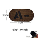 5*2.5CM IR Reflection Blood Type A B AB O POS NEG Embleem Hook and Loop Patches,Tactical Badges Clothes Stickers Glow in Dark
