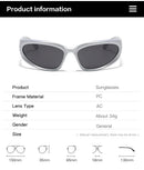 Beliebte Damen-Sonnenbrillen 2023 Punk-Sonnenbrillen Einzigartige Sportsonnenbrillen Herren UV400 Goggle Shades Spiegel Bunte Y2k Brillen