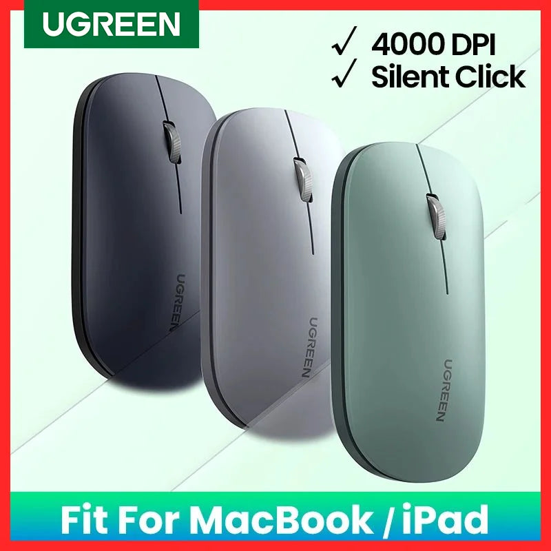 UGREEN Mouse 4000 DPI Wireless Mice 40db Silent Click For MacBook Pro M1 M2 iPad Tablet Computer Laptop PC 2.4G Wireless Mouse