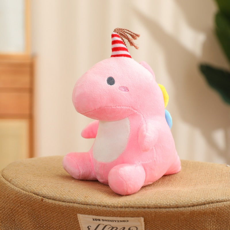 Ultra Soft Lovely Dinosaur Plush Doll Huggable Pink/Blue/Green Stuffed Party Hat Toy Kids High Quality Animals Toy Birthday Gift