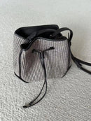 Spring summer casual natural straw leather shoulder strap bag