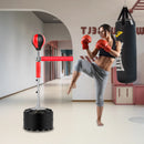 Punching Ball Freestanding Boxing Punching Bag Trainer Height Adjustable 120-190 Cm 360° Reflex Spinning Bar W/ Stand for Boxing