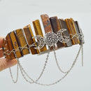 1PC Black Raw Crystal Quartz Hair Accessories Witches Crown Headpiece Tiara Halo Bridal Headband