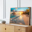 Huacan New Arrivals Beach Sunset Landscape Diamond Painting 5D DIY Full Drill Mosaic Rhinestones Painting Decorative Paintings