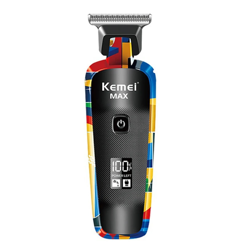 Kemei Men's Beard Hair Trimmer Electric Hair Clipper Rechargeable Body Trimer Facial Shaver Haircut Machine