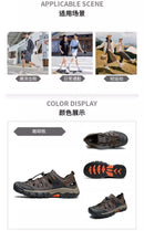 New Men Sandals Summer Casual Beach Shoes Breathable Anti-Slip Slip on Flat Sandals Male Outdoor Walking Slippers Comfortable