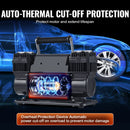 SucceBuy Reifenfüller Kompressor 6-10 CFM Hochleistungs-Luftkompressor Doppelzylinder 150PSI Luftpumpe mit Adaptern für LKW Auto
