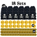6-48Sets Pirate Party Supplies Halloween Pirate Costumes Child Birthday Party Favors Pirate Accessories Pirate Hat Sword