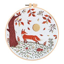 Beginner Embroidery Kit Cow Daisy Flower Embroidery Punch Needle Kit with Hoop Cloth Color Thread Colorful Handmade Craft Set