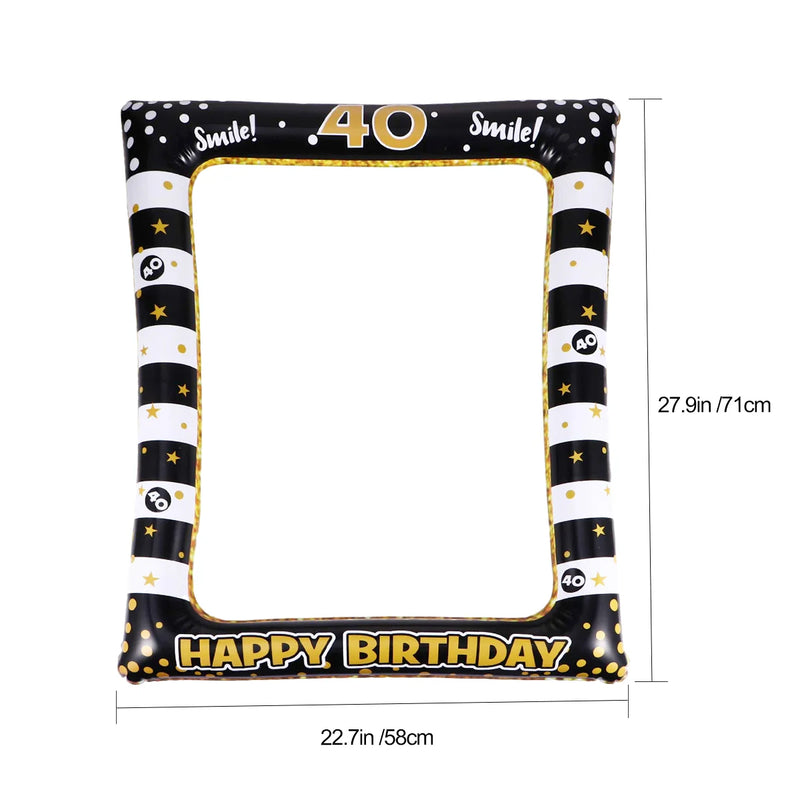 Inflatable Photo Frame Birthday Party Supply Festive Photo Props Lightweight Pvc Material Photobooth Accessories Carnival