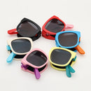Faltbare modische UV-beständige Baby-Sonnenbrille Neue Box-Kunst Kinderbrille Trend