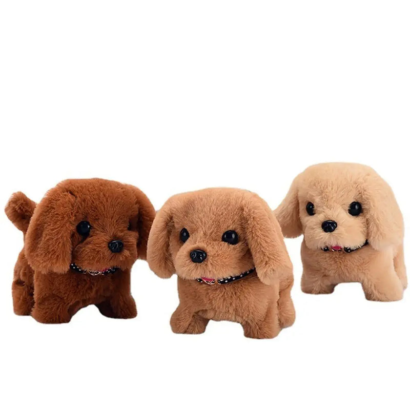 18CM Electric Simulation Puppy Plush Toys Interactive Cute Dog Robot Funny Wagging Shaking Toy For Kids Xmas Gift