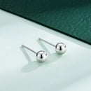 Real 925 Stelring Silver Jewelry Beads Stud Earrings For Women Fashion New XY0277