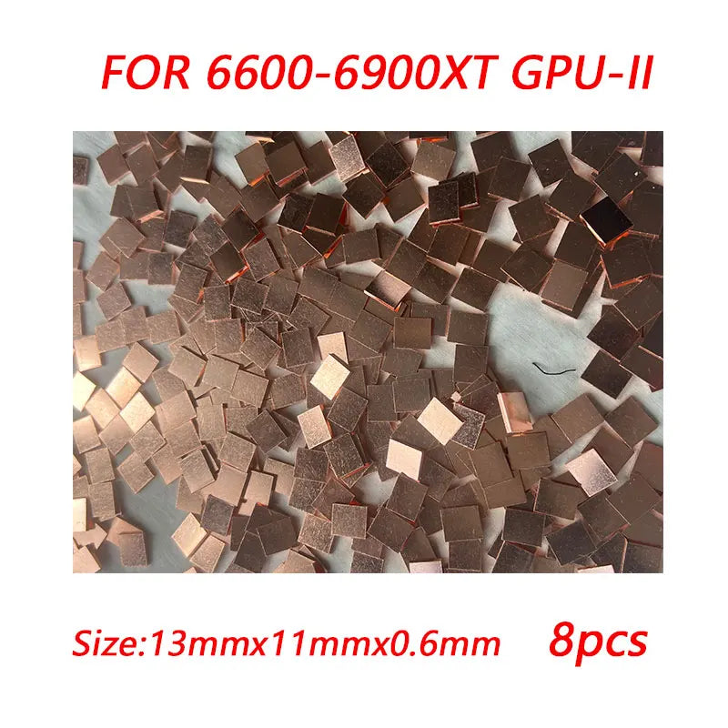 GPU RAM Copper Heat Sink For Radiator Memory Miner RTX 3060 3070 3080 3090 / 5600 5700 GPU Cooling Down 15-40 Degree Thermal Pad