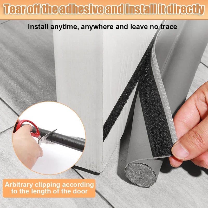 Adjustable Door Bottom Draft Stopper Weather Stripping Door Sweep Under Draft Blocker Insulator Weatherstrip House Acoustic Foam