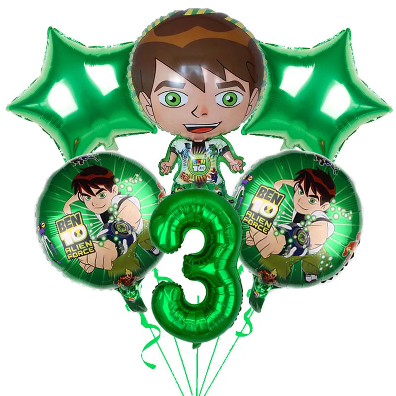 Ben-10 Party Decoration Balloon Cartoon Huge Boy Round 18 inch Balloon Birthday Party Supplies Kids Favor Baby Shower Gift