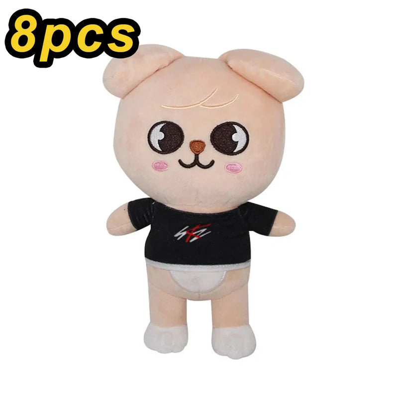 20cm 8pcs/Set Plush Toy Kawaii Skzoo Stray Plush Cartoon Stuffed Animal Doll Kawaii Companion Toys Room Decor Children Gift