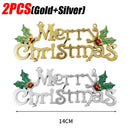 New Merry Christmas Letter Hanging Sign Xmas Tree Door Window Pendant Listing Ornaments New Year Party Home Decoration Supplies