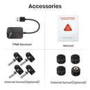 Junsun USB Tire Pressure Monitoring Alarm System TPMS With 4 Internal Sensors for Junsun Android Car DVD Player Navigation