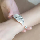 S925 Silver Plated Big Leaf Adjustable Size Charm Bracelet&Bangle For Women Elegant Wedding Party Jewelry Gift sl206