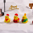 6 Kinds of Mini Christmas Ducks Home Decor Miniatures Xmas Duck Christmas Micro Landscape Desk Decorative Figurines